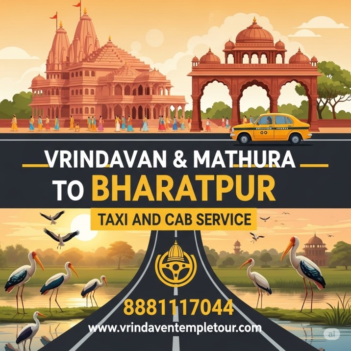 Vrindavan & Mathura to Bharatpur Taxi and Cab Service