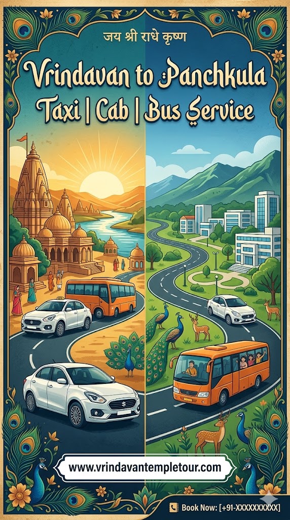 Vrindavan to Panchkula Taxi 