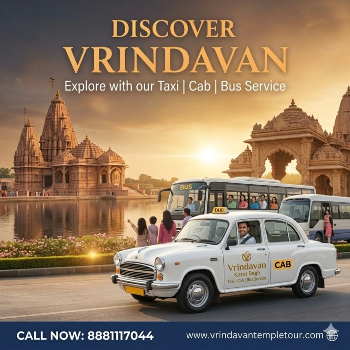 Vrindavan Karol Bagh Taxi | Cab | Bus Service