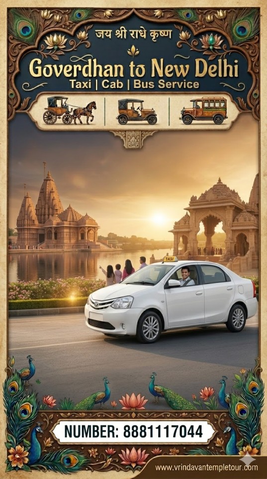Goverdhan To New Delhi Taxi | Cab | Bus Service