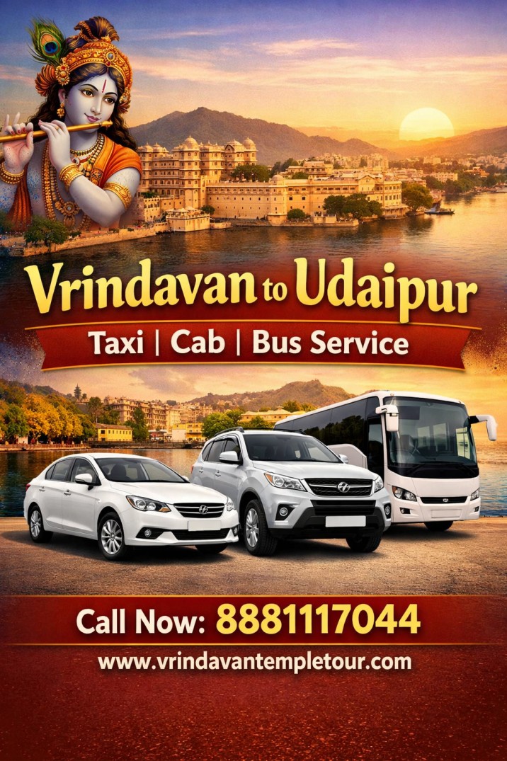 vrindavan to udaipur taxi